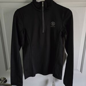 Bogner Fire & Ice Alexia Half-Zip Top, SZ. Xs, Black, NWT